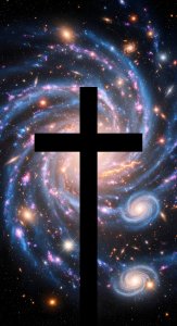 Cosmic Cross Wallpaper HD 4K - Aesthetic Galaxy Space Background