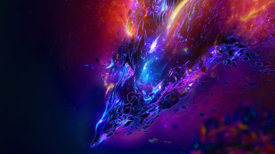 Cosmic Nebula Abstract Art Wallpaper HD 4K - Cool Aesthetic Space Background