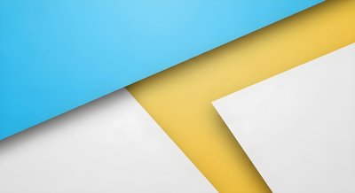 Minimalist Material Design Wallpaper HD 4K - Blue and Yellow Aesthetic