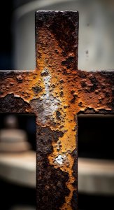 Rustic Metal Cross Texture Wallpaper HD 4K Aesthetic Dark Art