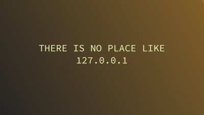 Minimalist Programmer Wallpaper 4K - There is No Place Like 127.0.0.1