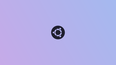 Minimalist Ubuntu Linux Aesthetic Wallpaper HD 4K - Purple Gradient