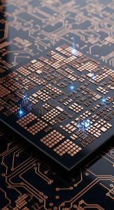 Futuristic CPU Microchip Wallpaper HD 4K - Aesthetic Tech Background