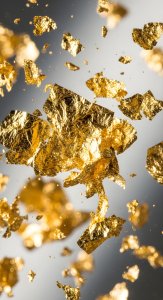 Luxury Gold Leaf Wallpaper HD 4K - Aesthetic Floating Gold Flakes Background