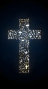Christian Cross Aesthetic Wallpaper HD 4K - Gold and White Faith Background