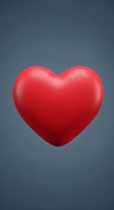 3D Red Heart Wallpaper HD 4K - Aesthetic Love Background for Mobile