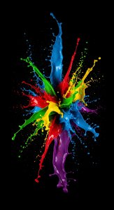 Vibrant Paint Splash Explosion Aesthetic Wallpaper HD 4K for Mobile