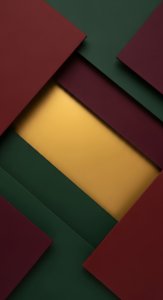 Aesthetic Geometric Abstract Wallpaper HD 4K - Elegant Red, Green, and Gold