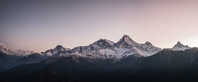 Majestic Snow Mountain Panorama Wallpaper HD 4K Aesthetic Landscape