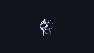 Cool MF DOOM Mask Aesthetic Wallpaper HD 4K - Dark Minimalist Rap Art