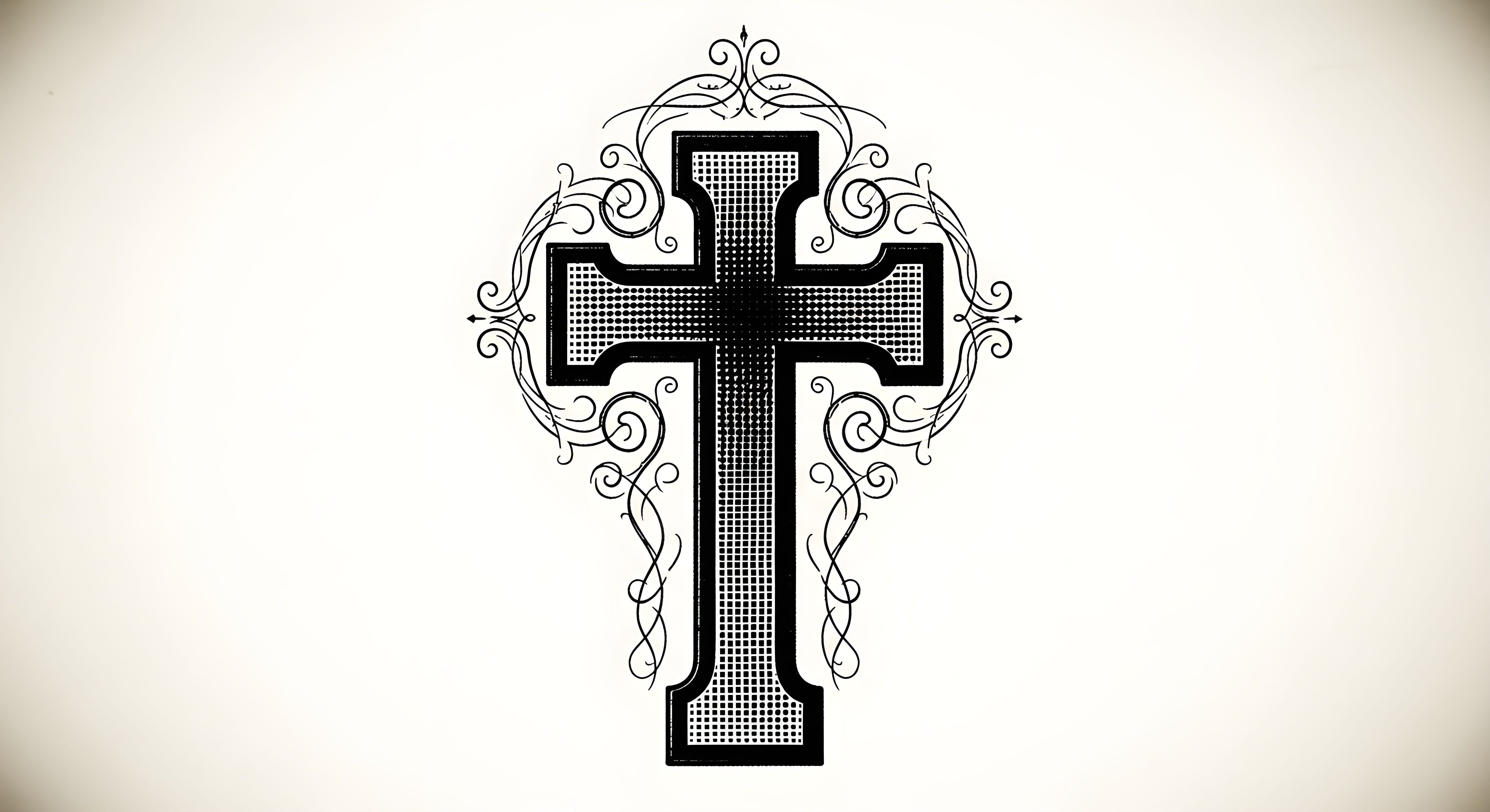 Ornate Christian Cross Aesthetic Wallpaper HD 4K for Desktop