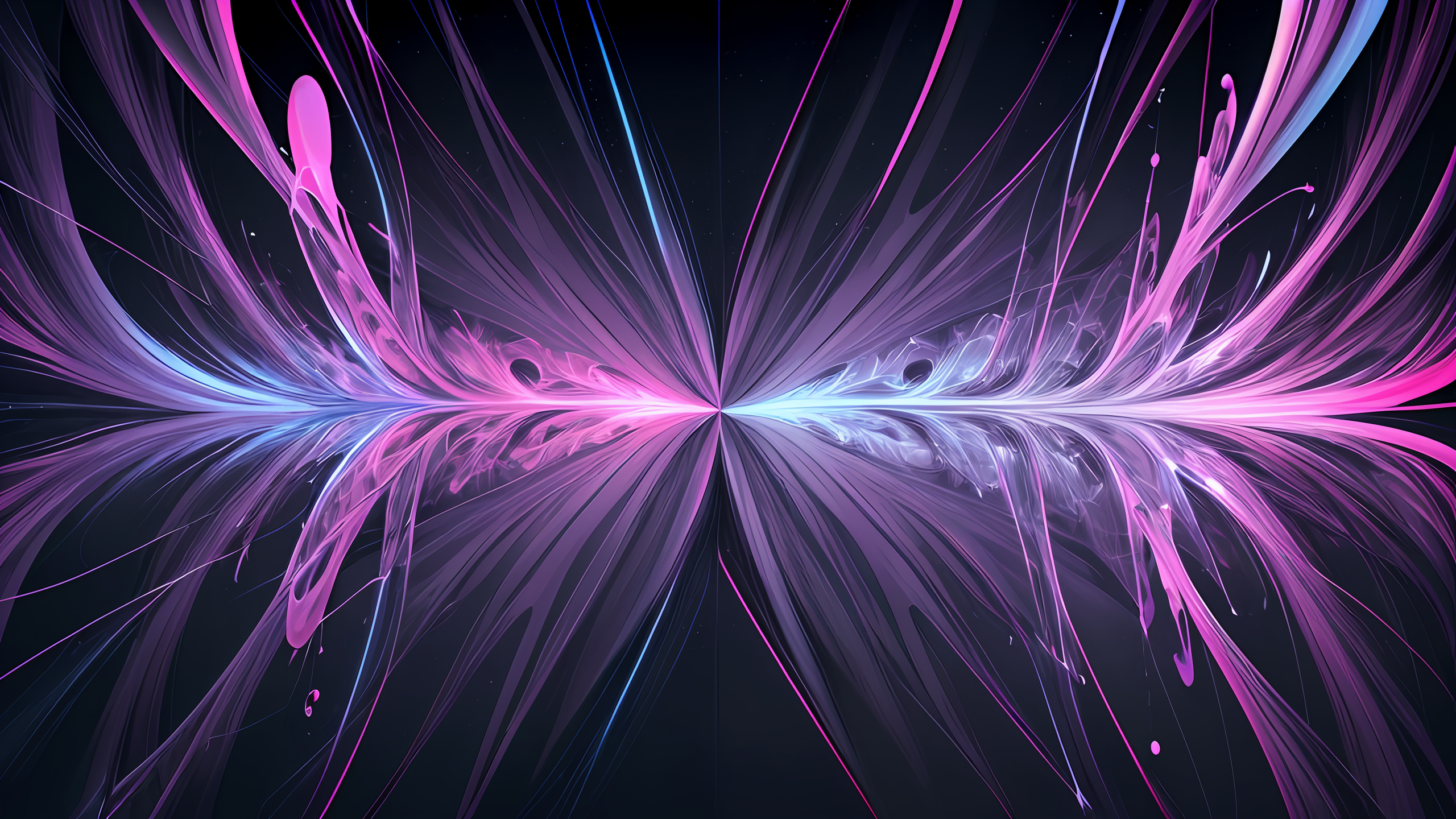 Abstract Neon Butterfly Wings Wallpaper HD 4K - Cool Purple Aesthetic