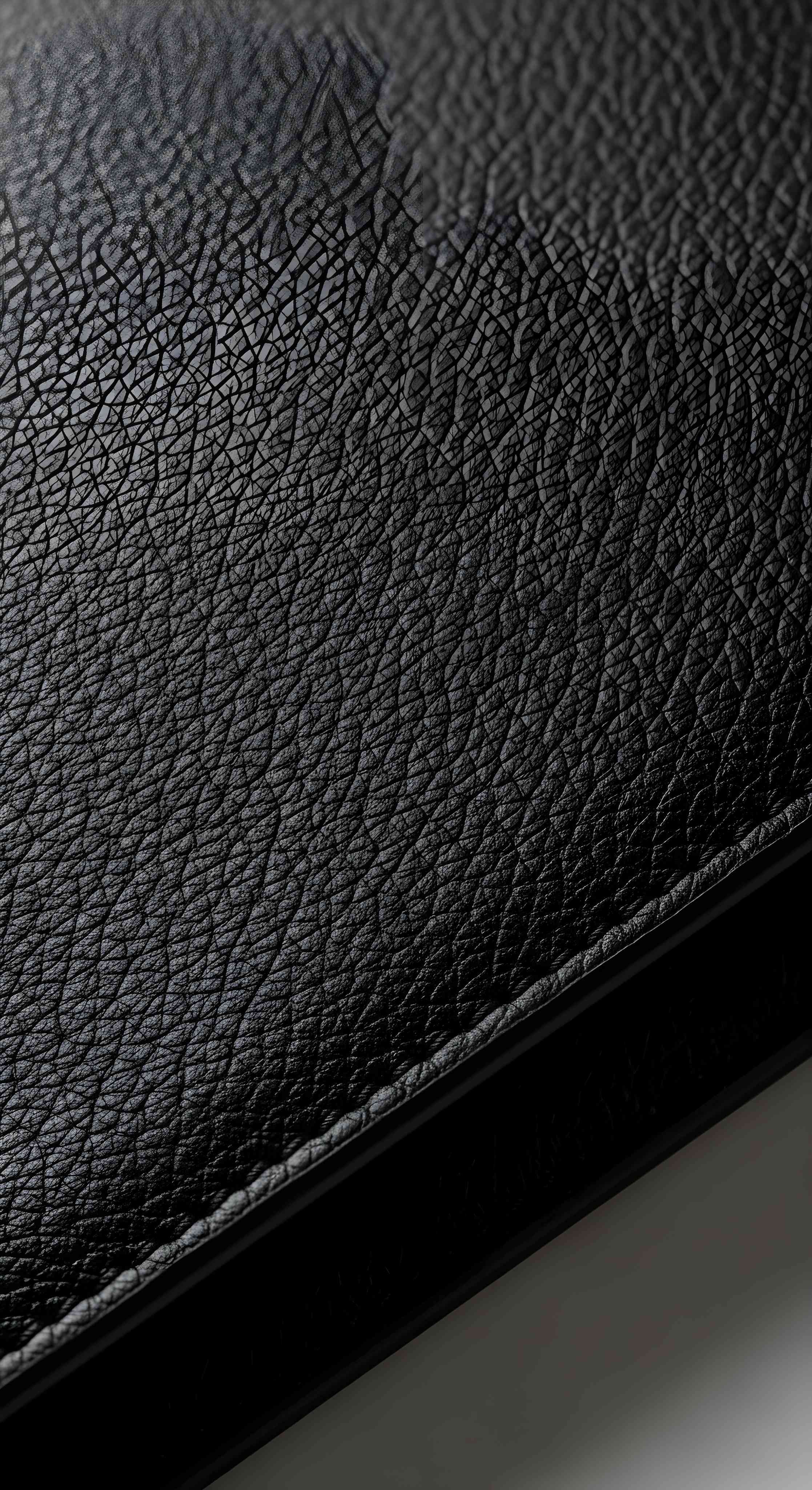 Black Leather Texture Aesthetic Wallpaper HD 4K - Premium Dark Background