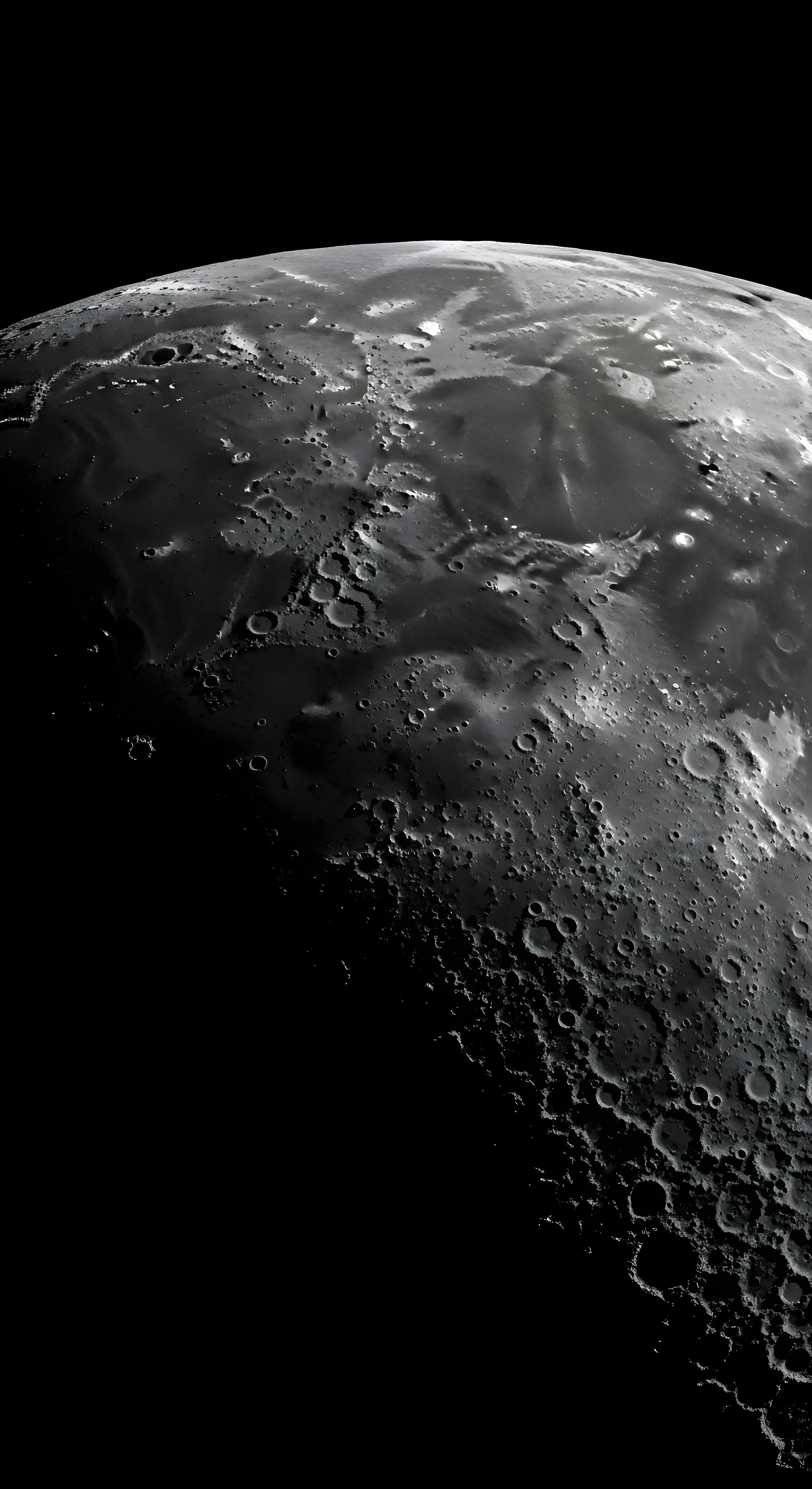 Stunning Moon Surface Wallpaper HD 4K - Aesthetic Space Background