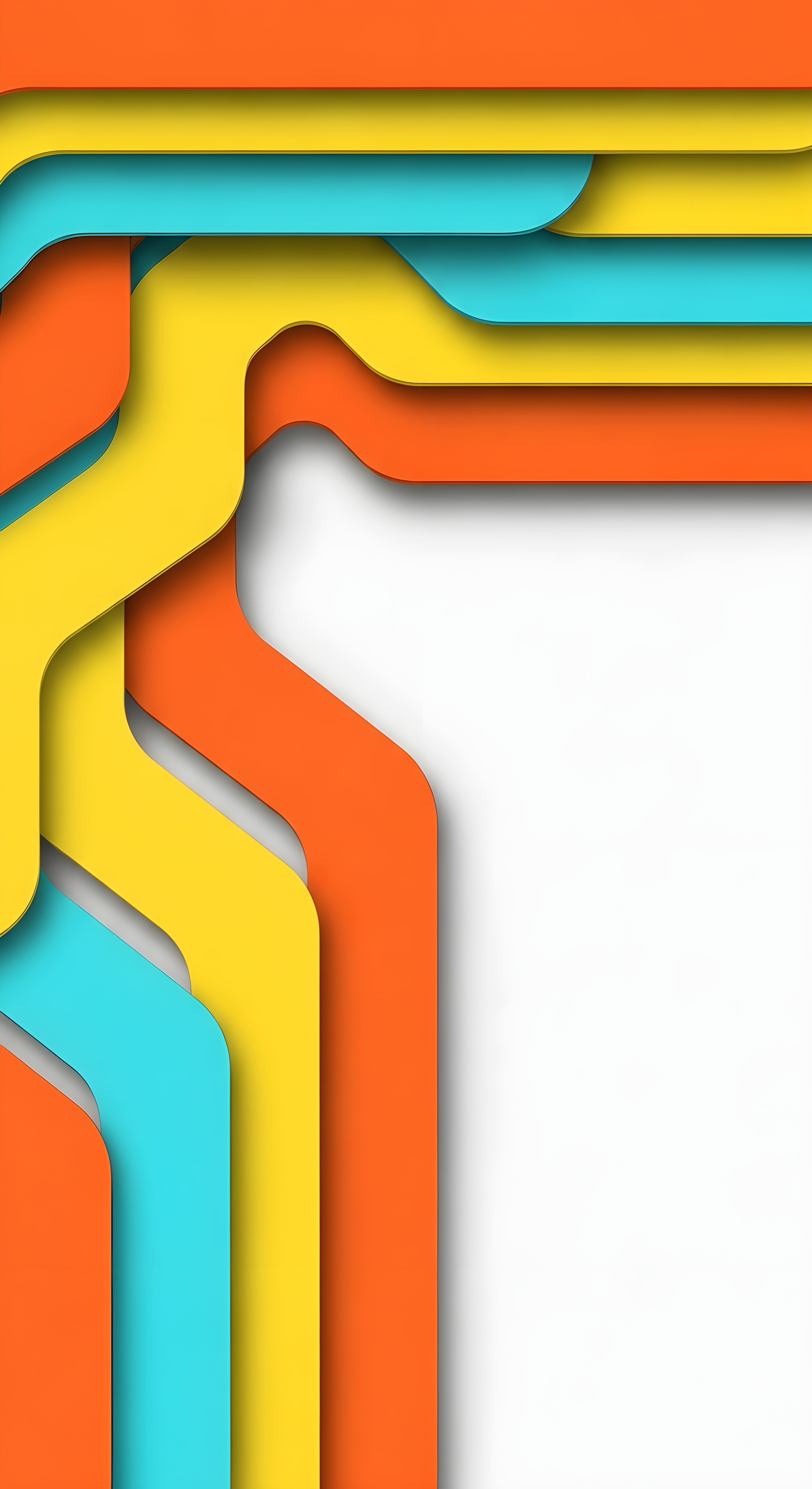 Colorful Abstract Geometric Layers Aesthetic Wallpaper HD 4K for Smartphone