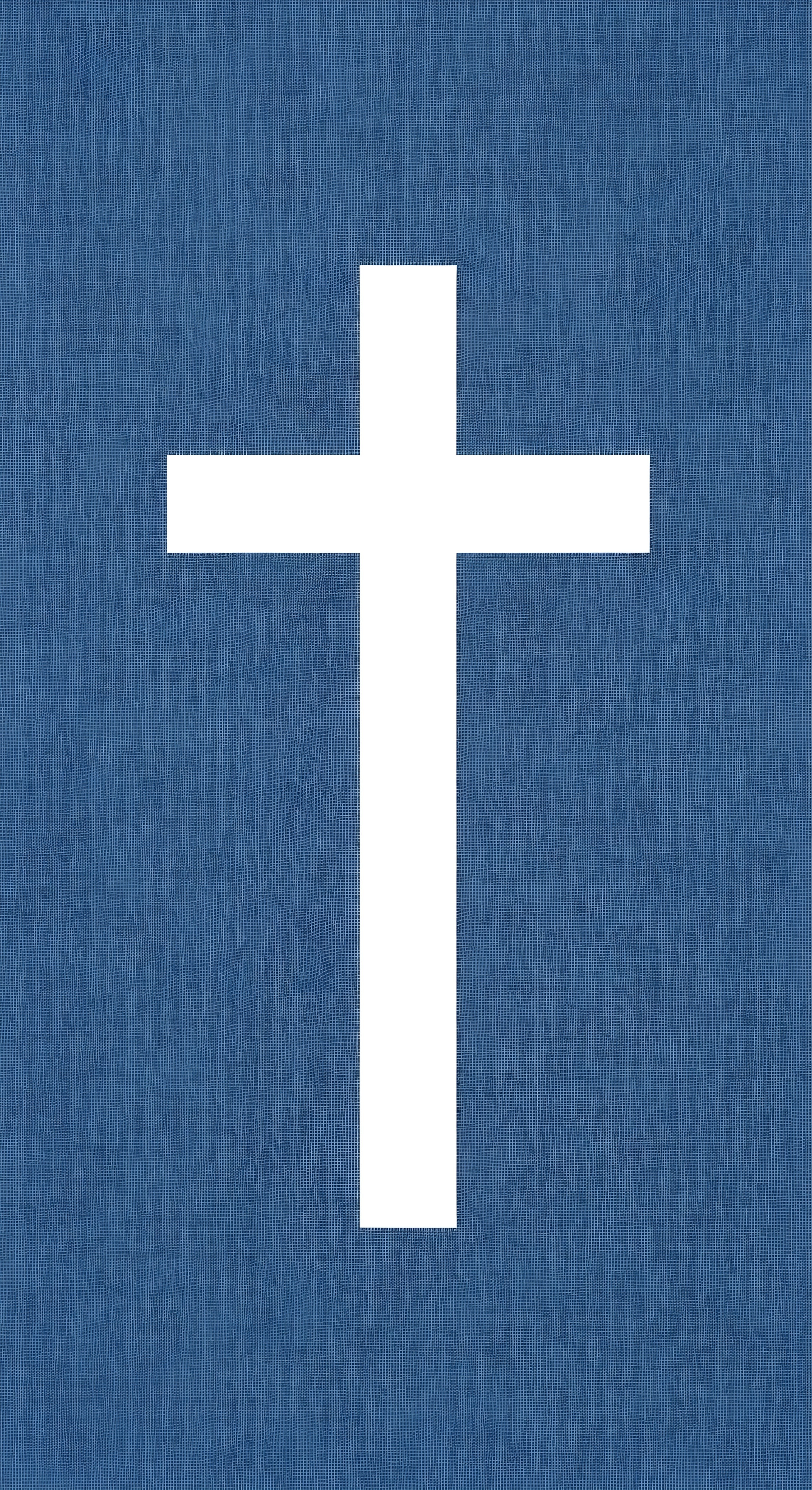 Aesthetic Christian Cross Wallpaper HD 4K - Minimalist Blue Design
