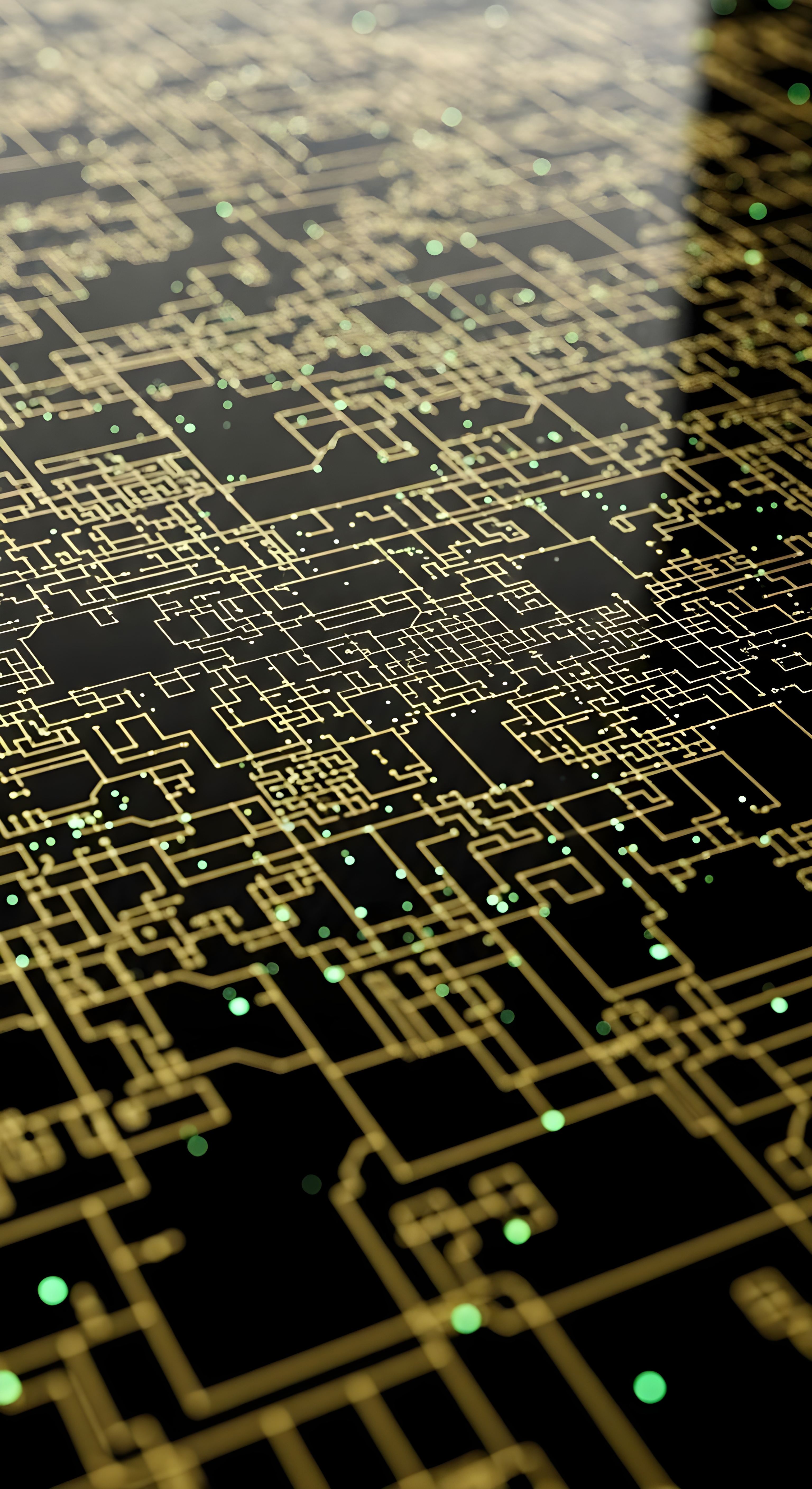 Cool Futuristic Circuit Board Wallpaper HD 4K - Aesthetic Tech Background
