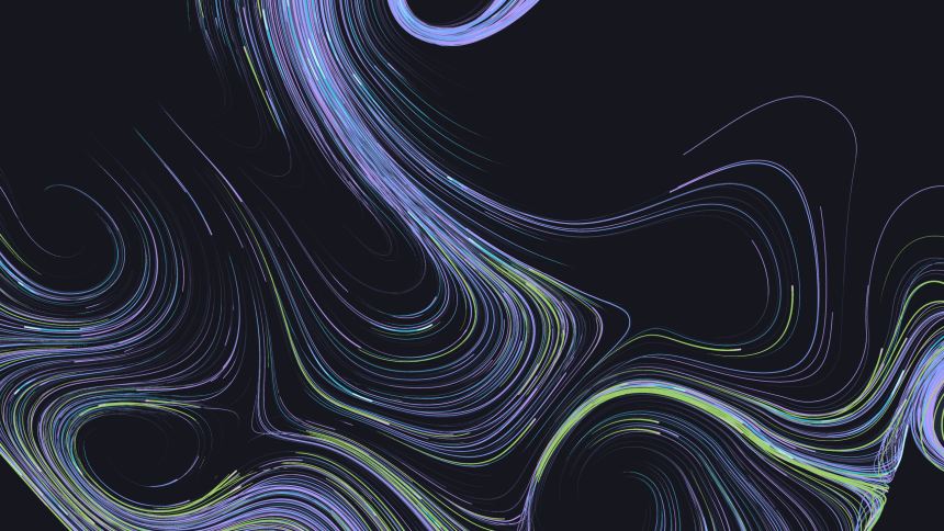 Aesthetic Abstract Flowing Lines Wallpaper HD 4K - Cool Digital Art