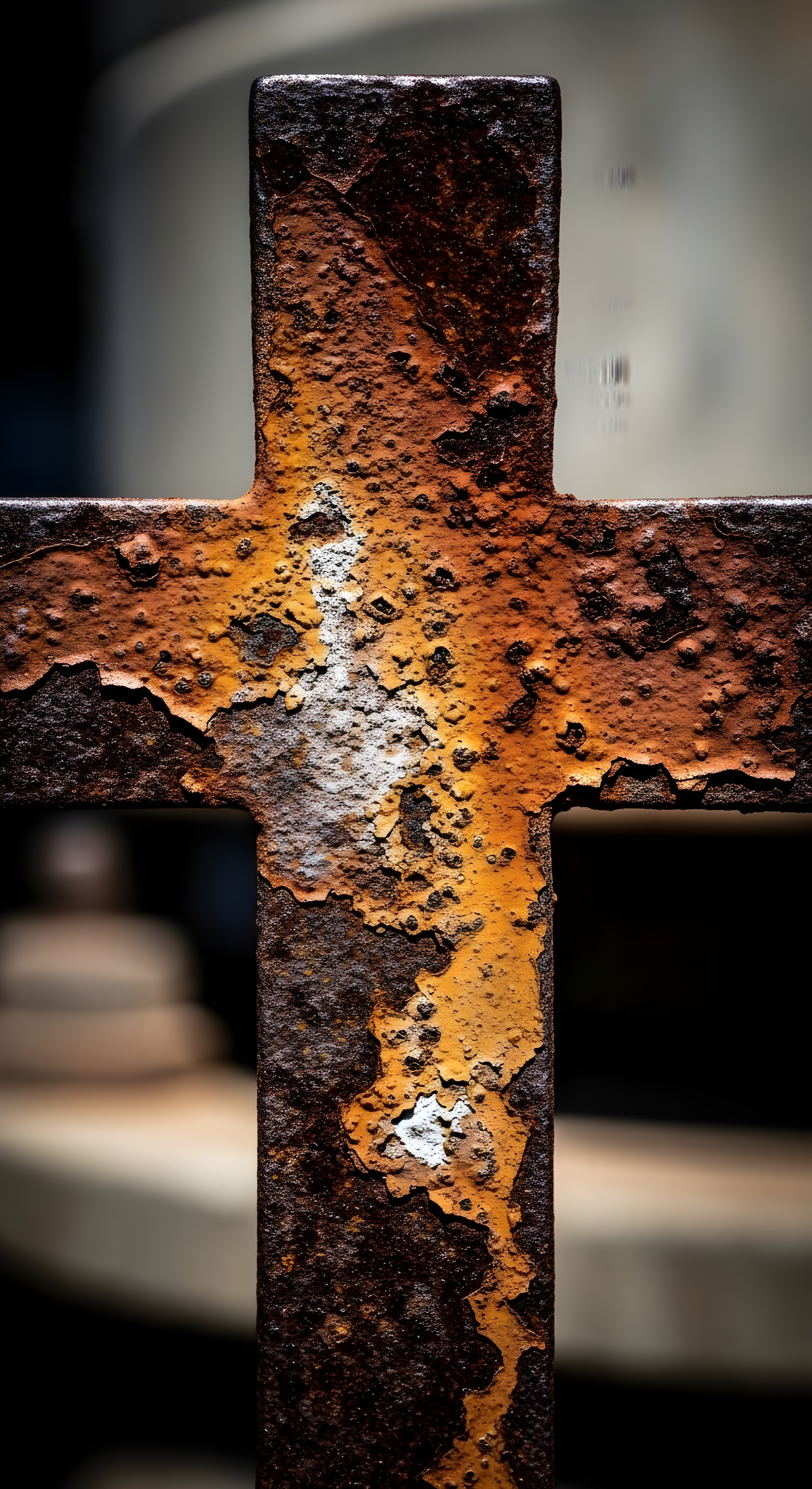 Rustic Metal Cross Texture Wallpaper HD 4K Aesthetic Dark Art