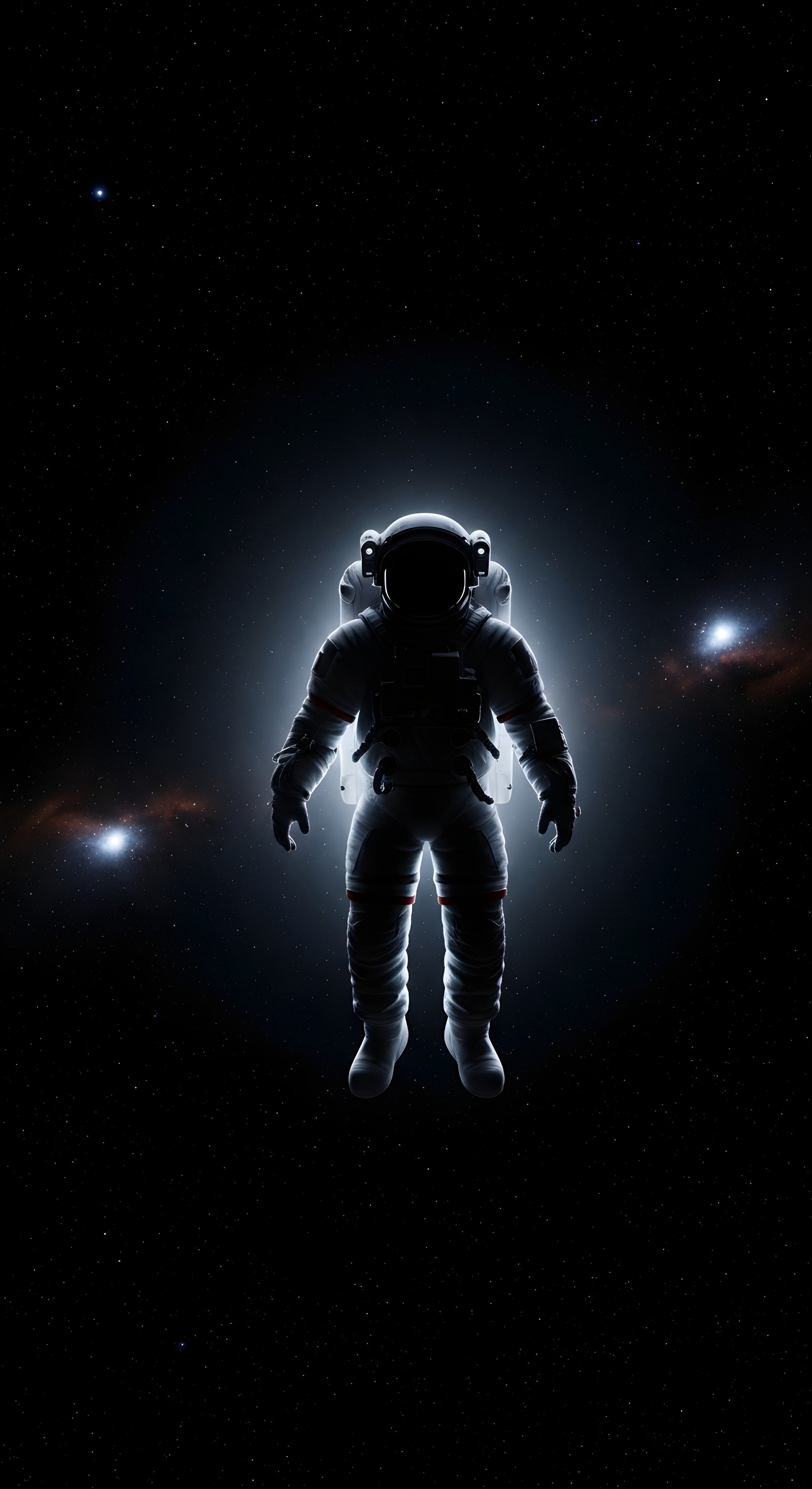 Aesthetic Astronaut in Space Wallpaper HD 4K - Cool Dark Galaxy Background