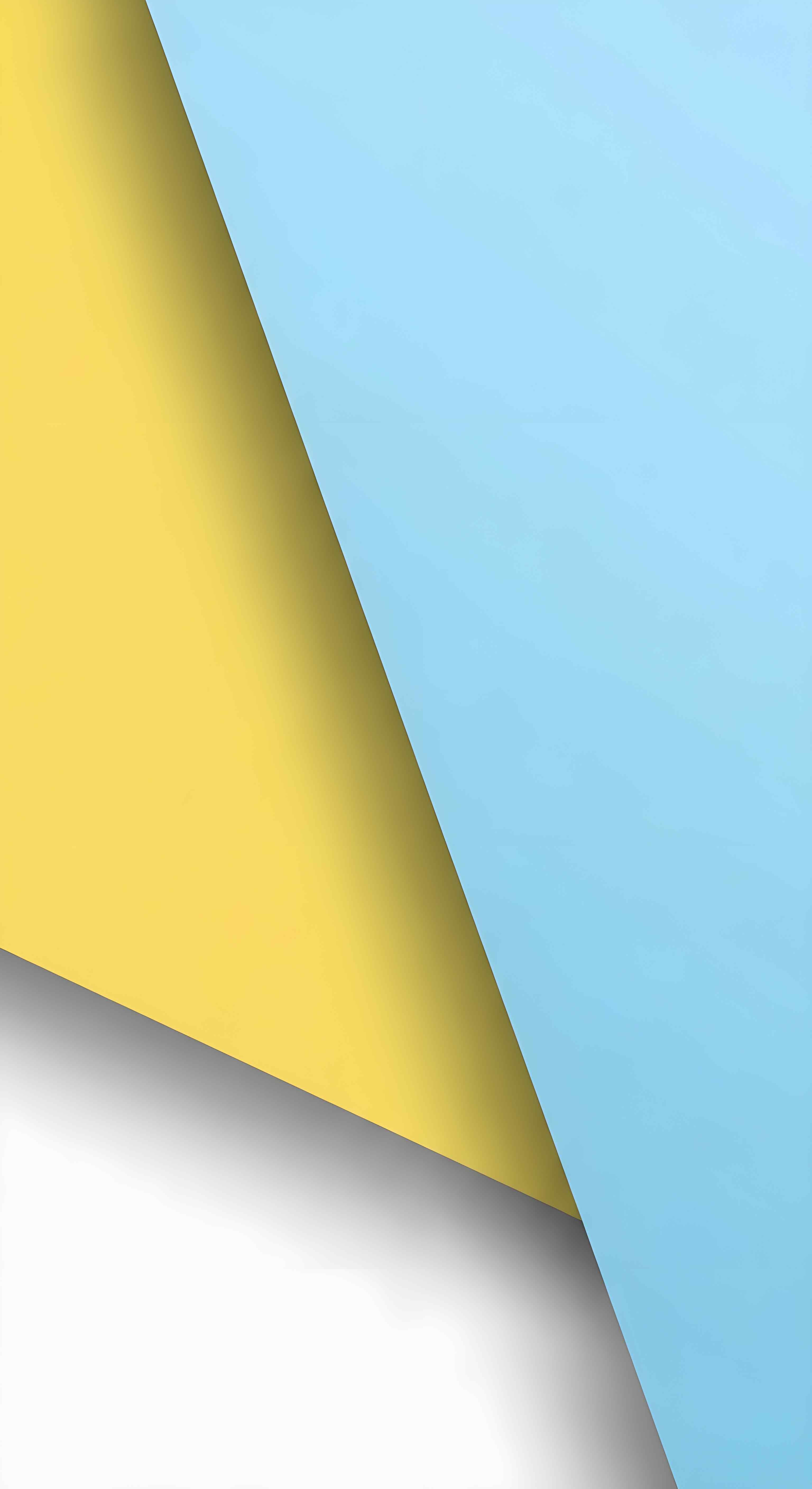 Minimalist Blue and Yellow Geometric Aesthetic Wallpaper HD 4K