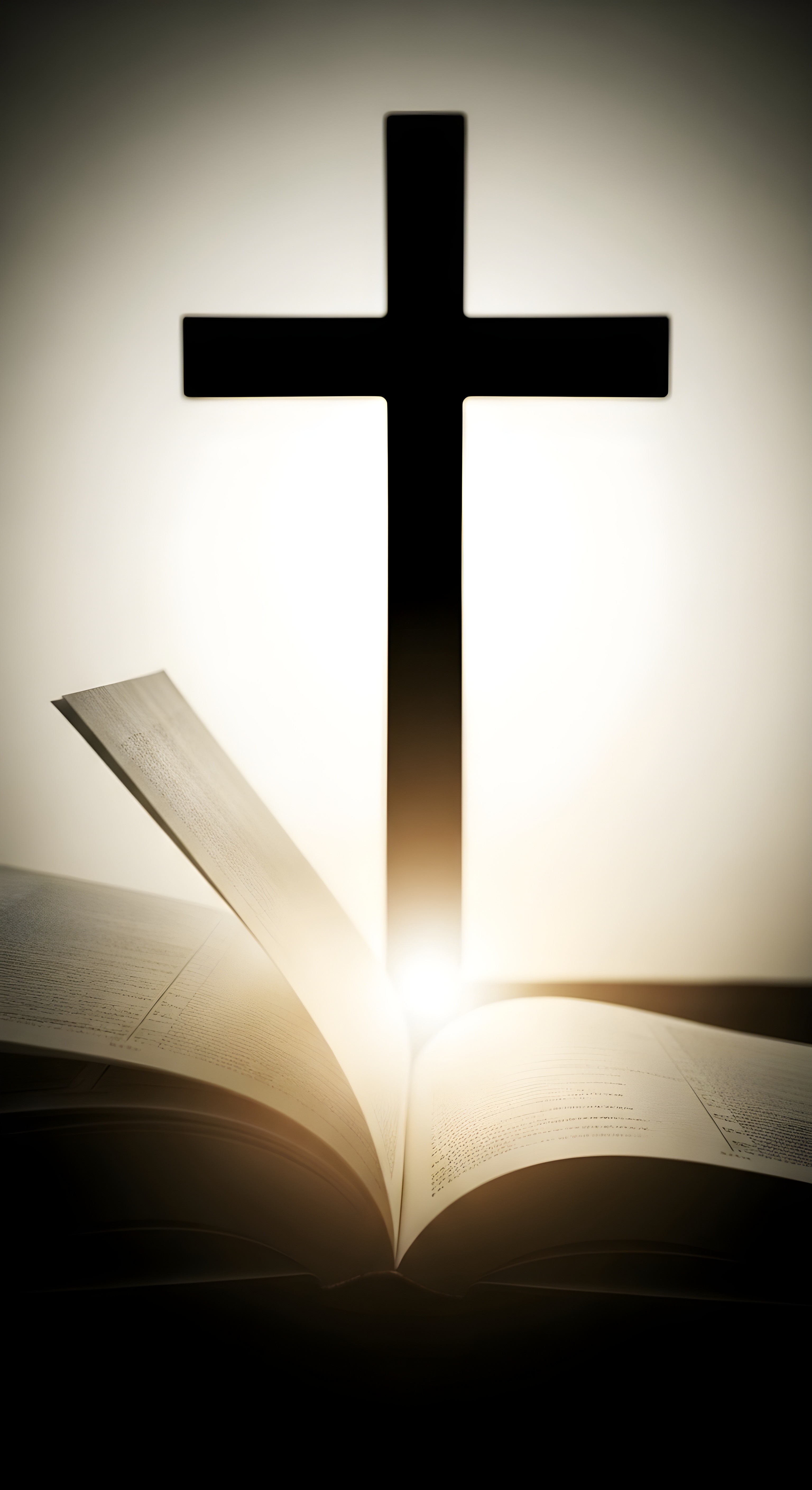 Spiritual Cross and Holy Bible Aesthetic Wallpaper HD 4K Background