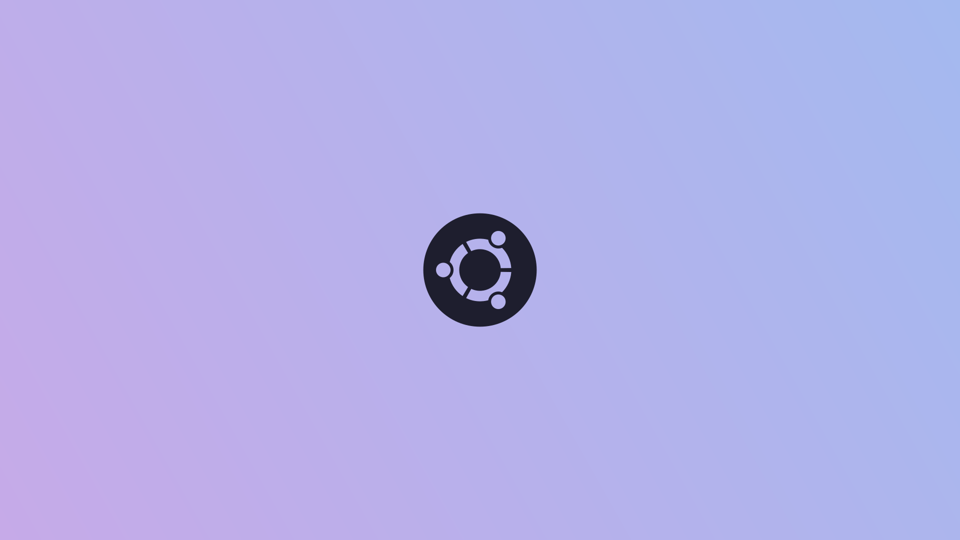 Minimalist Ubuntu Linux Aesthetic Wallpaper HD 4K - Purple Gradient