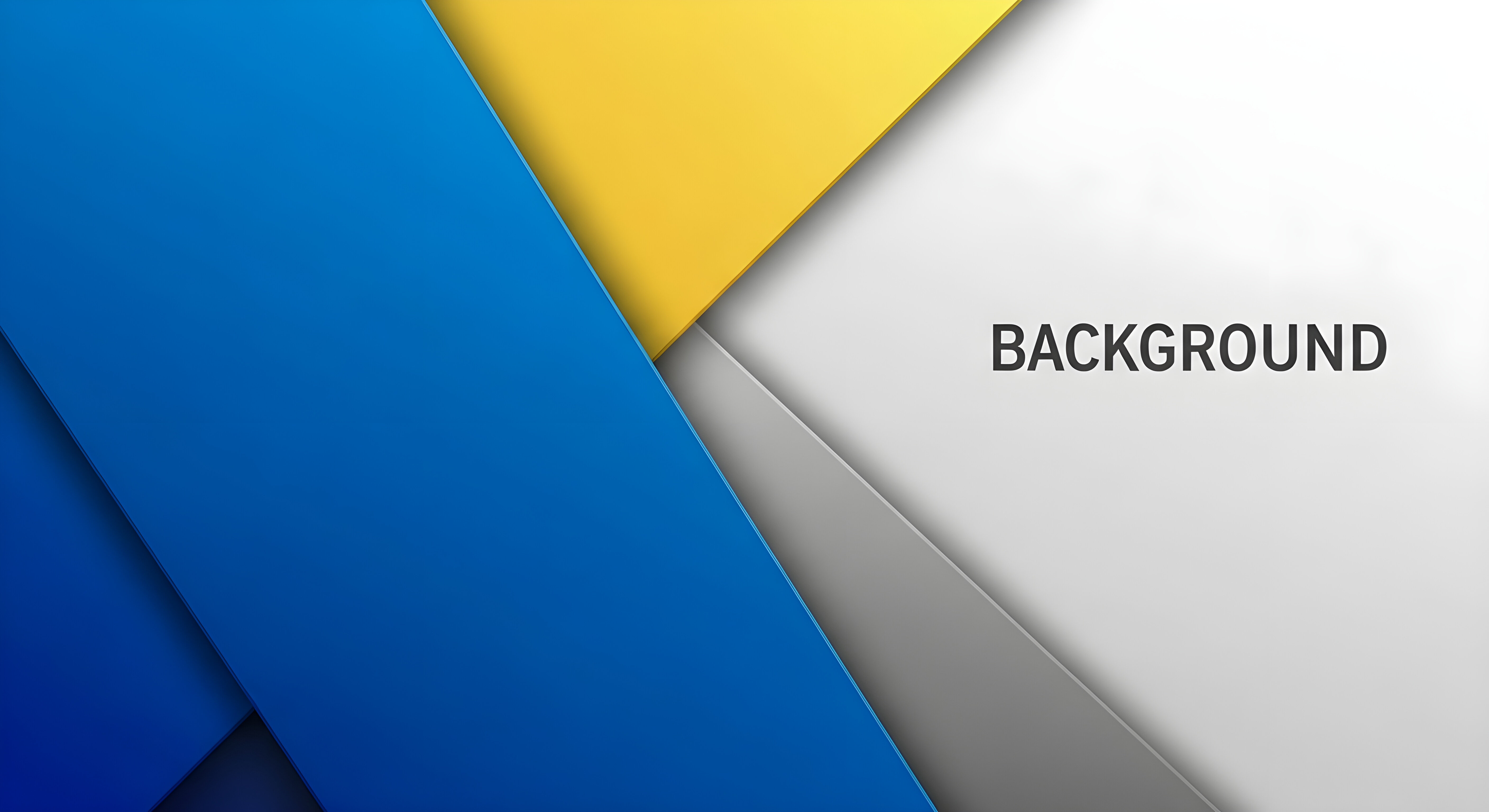 Modern Abstract Geometric Wallpaper HD 4K - Cool Blue and Yellow Aesthetic