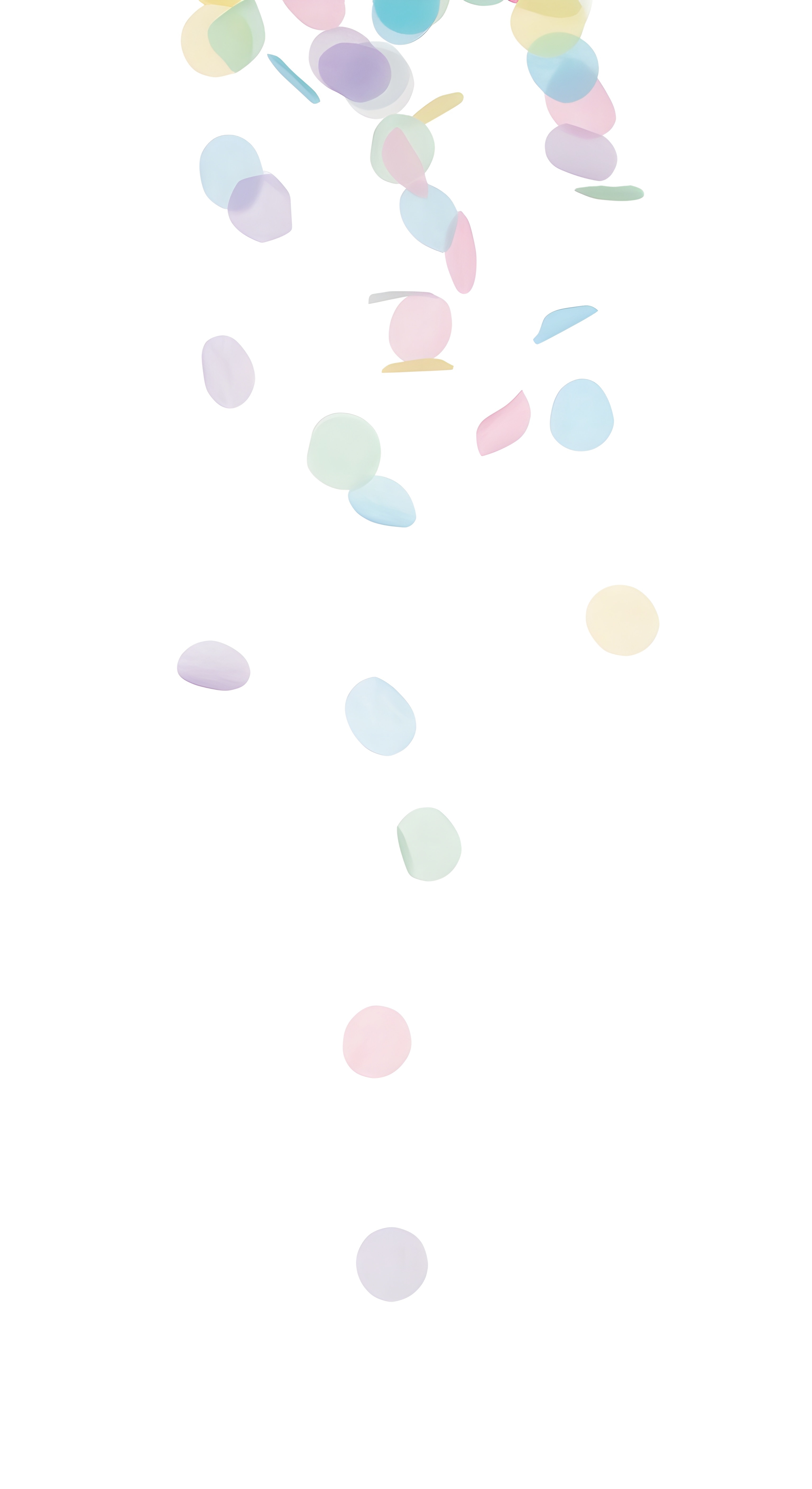 Aesthetic Pastel Confetti Falling Wallpaper HD 4K for iPhone