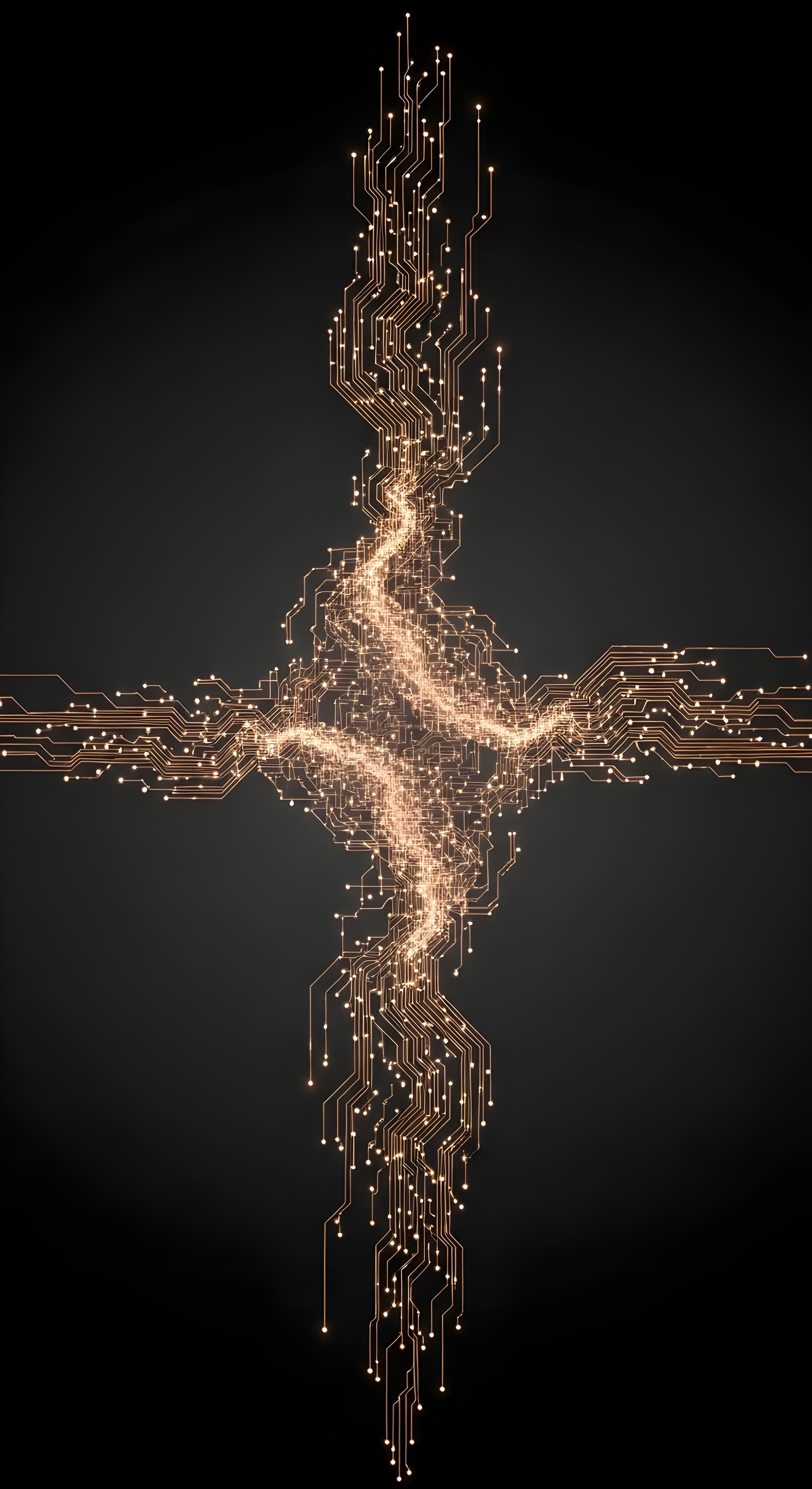 Abstract Tech Circuit Board Wallpaper HD 4K - Glowing Digital Aesthetic