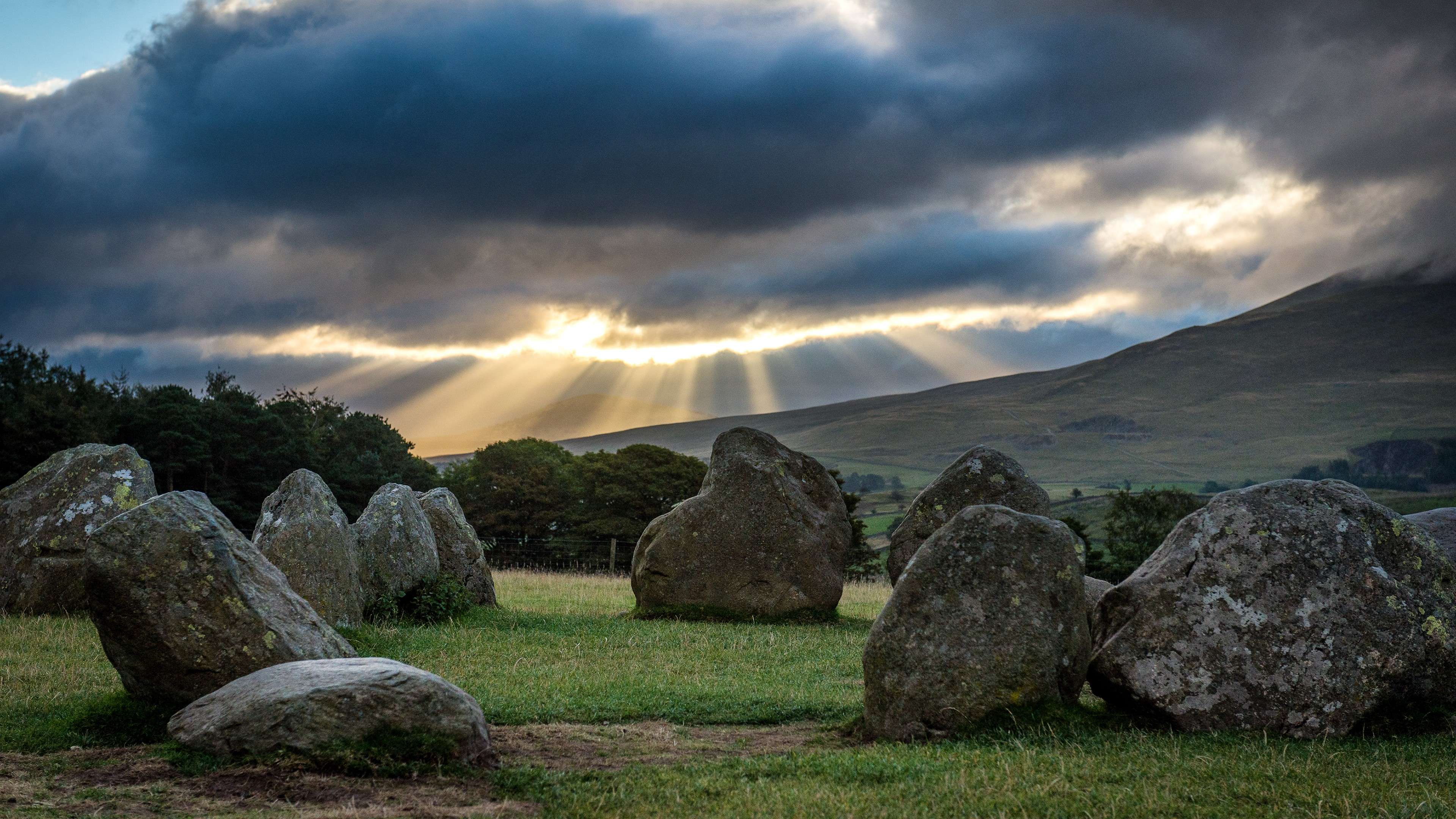 Mystical Stone Circle Wallpaper HD 4K - Ancient Aesthetic Nature Landscape