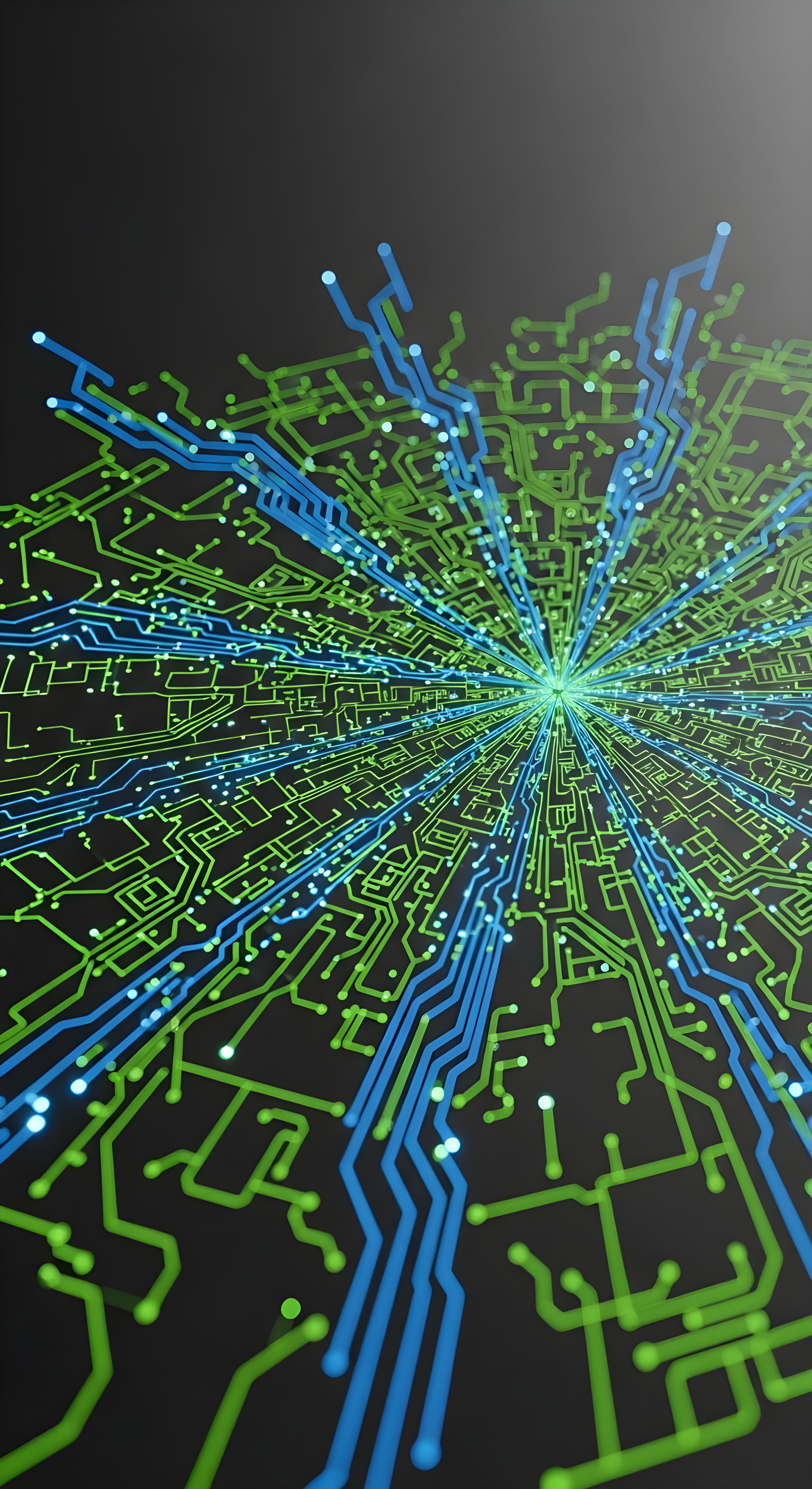 Cool Futuristic Digital Circuit Board Wallpaper HD 4K Aesthetic Background