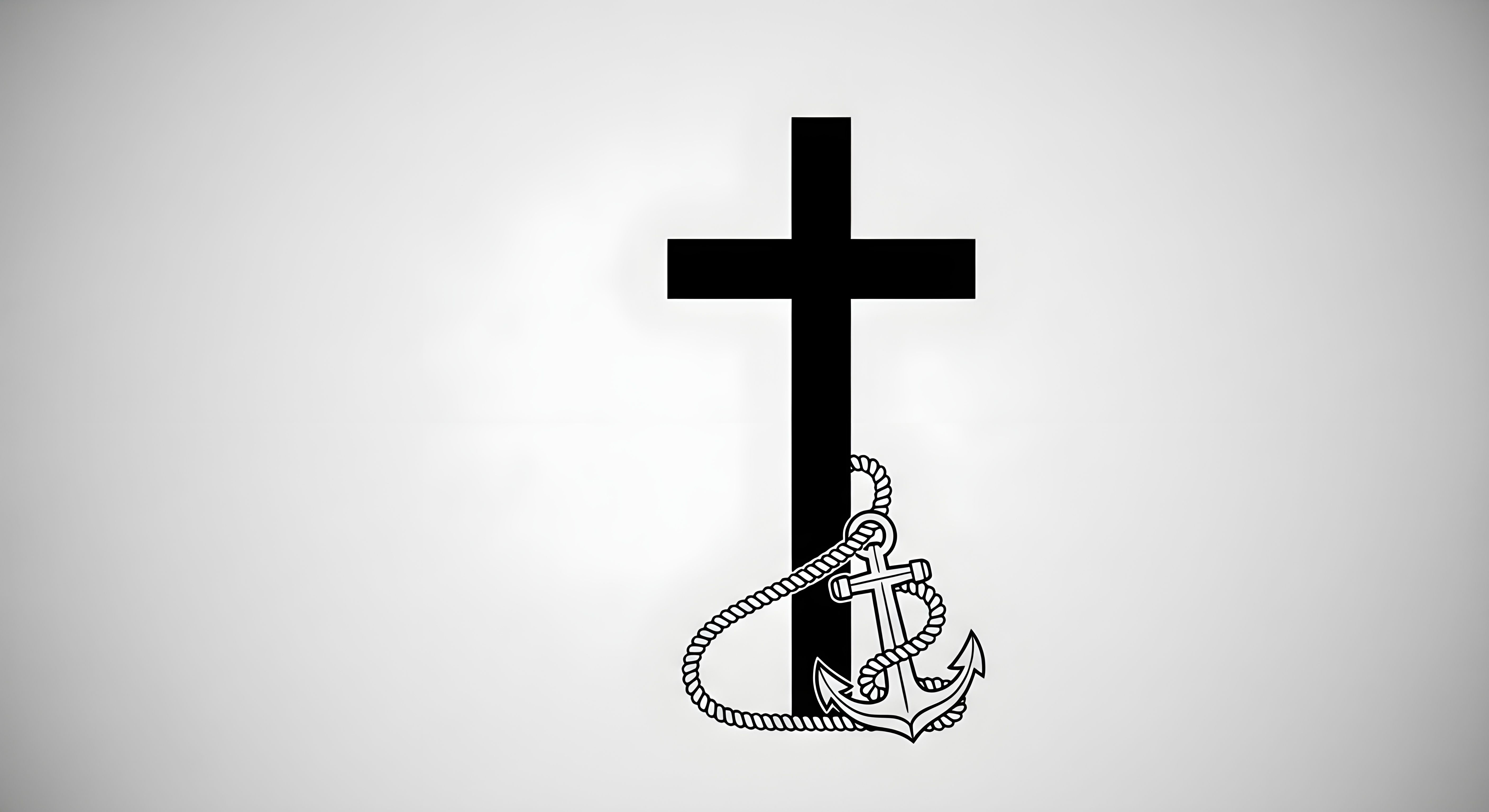 Minimalist Christian Faith Wallpaper HD 4K - Cross and Anchor Aesthetic