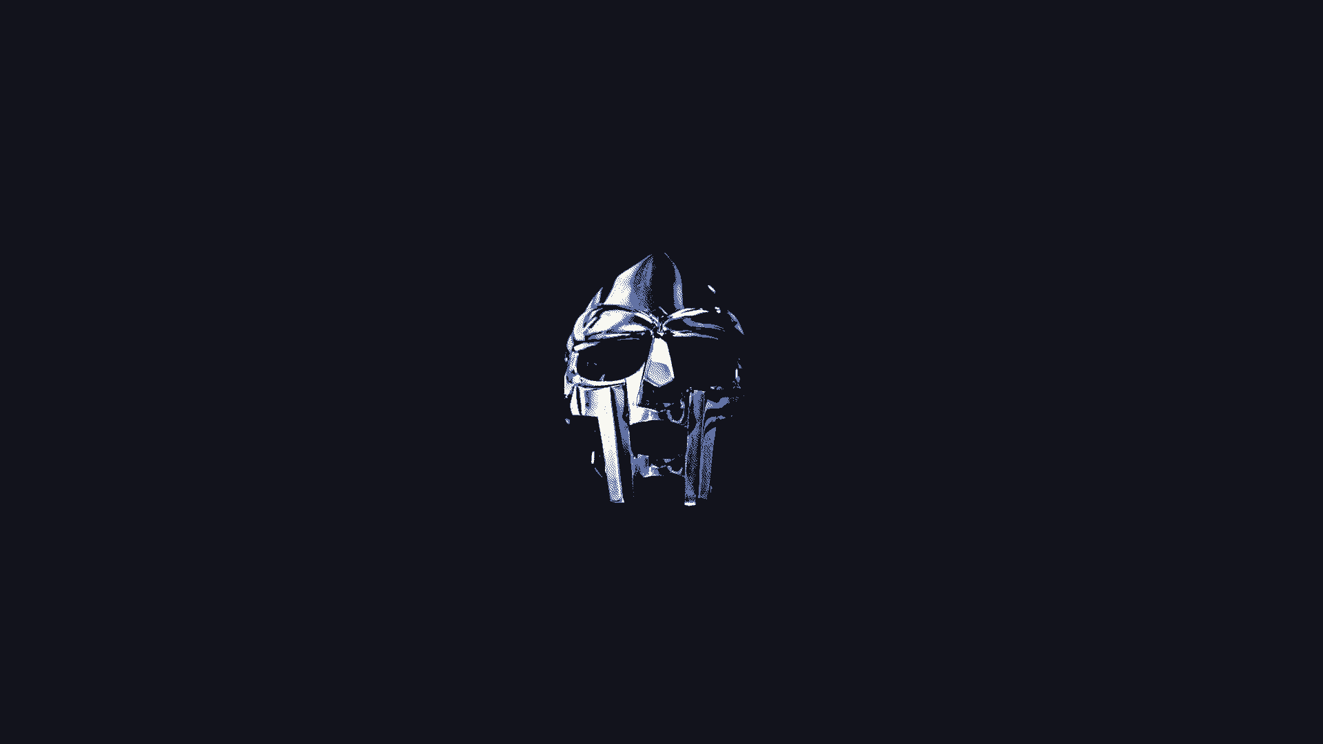 Cool MF DOOM Mask Aesthetic Wallpaper HD 4K - Dark Minimalist Rap Art