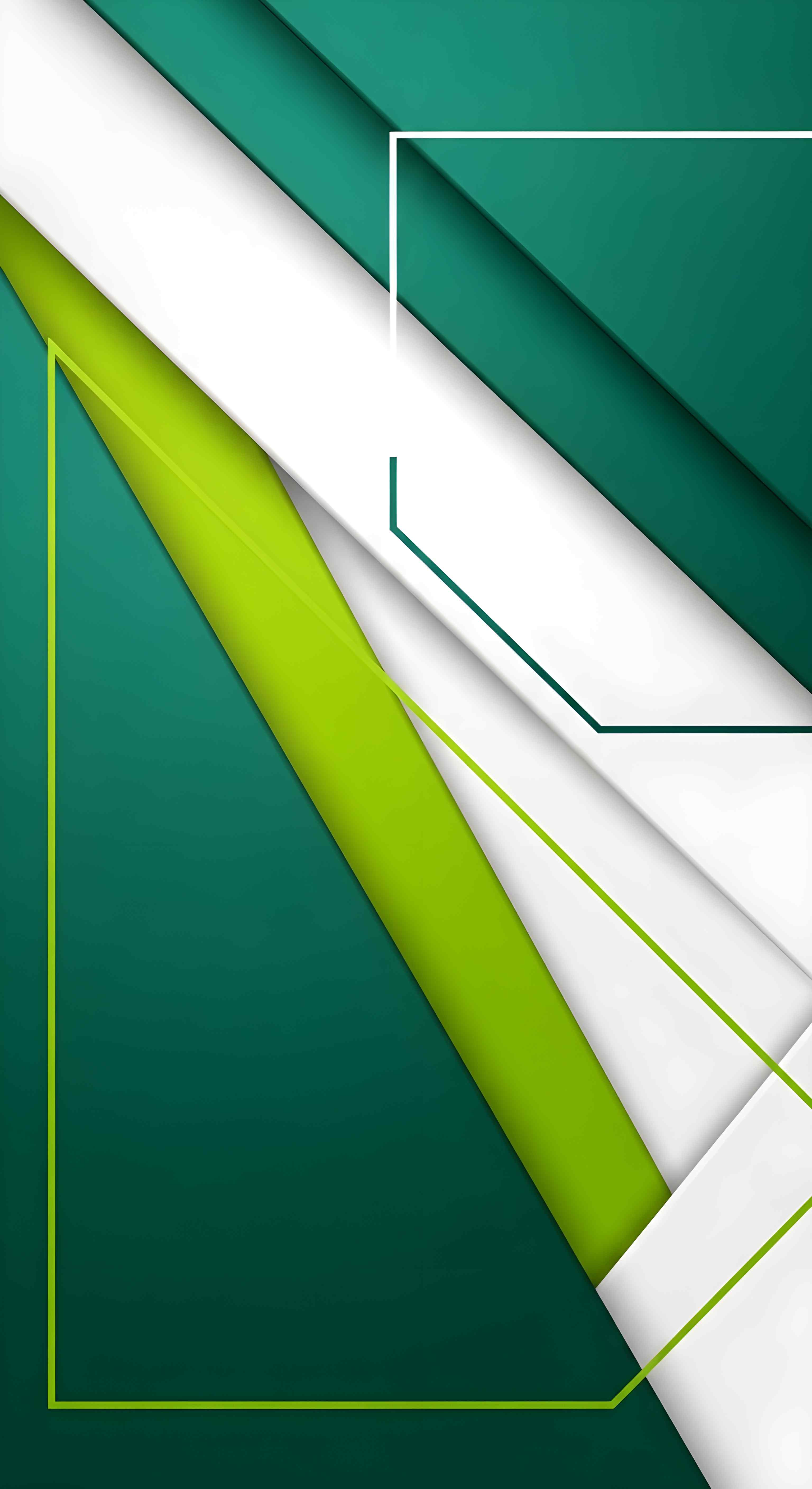 Modern Abstract Geometric Green Wallpaper HD 4K for Mobile