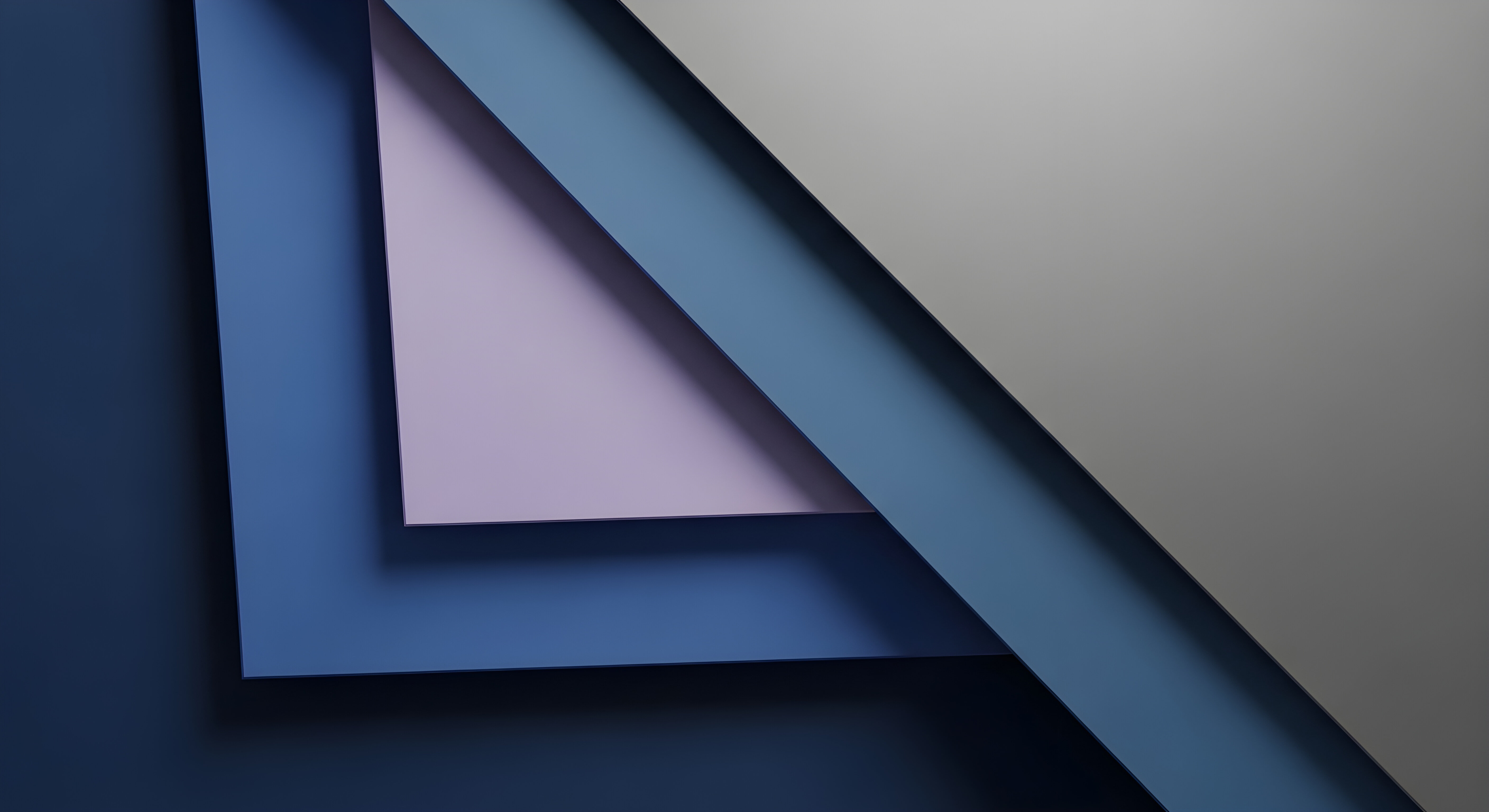 Abstract Blue and Lavender Geometric Layers Wallpaper HD 4K Aesthetic
