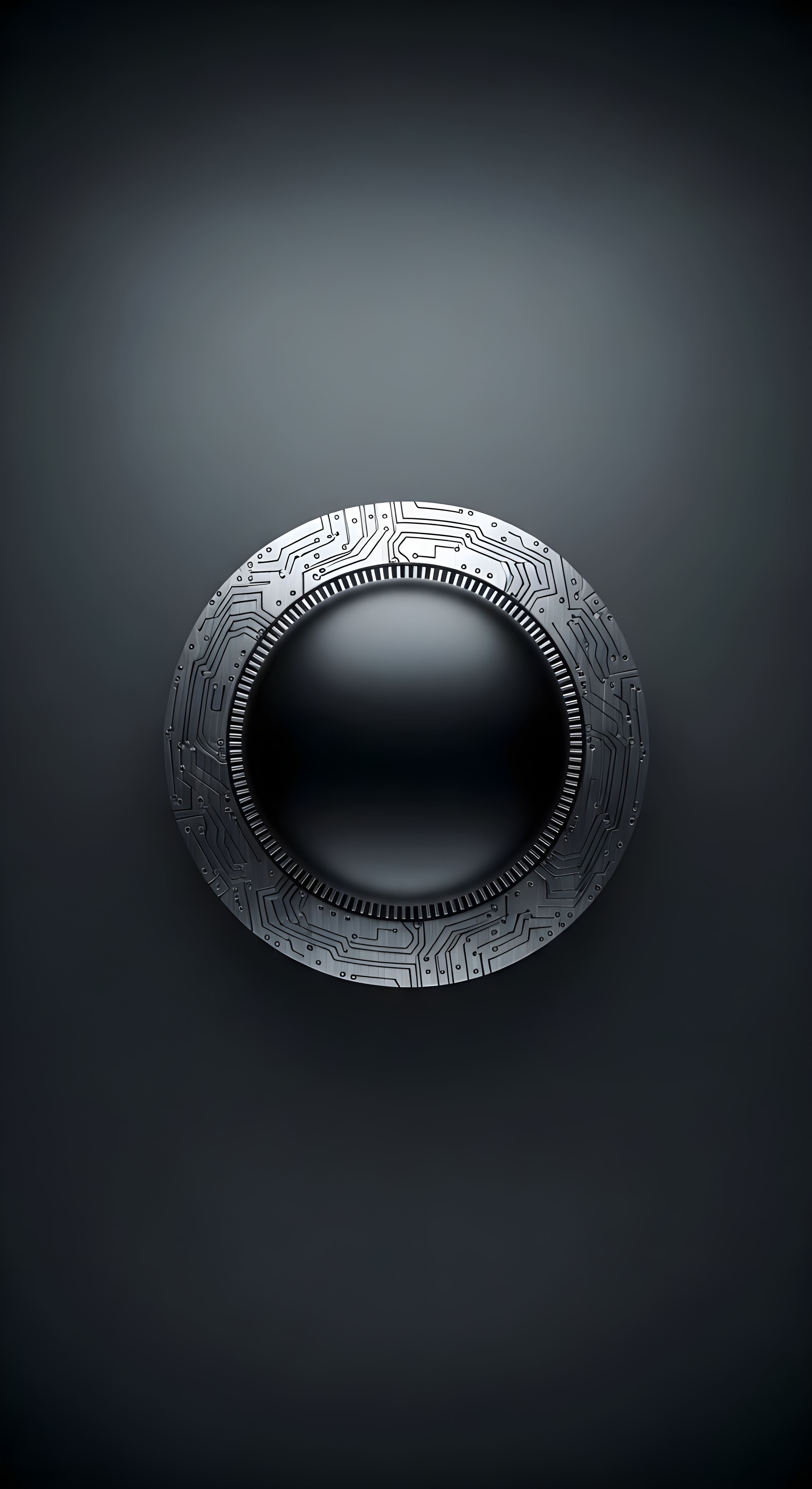 Futuristic Tech Orb Wallpaper HD 4K - Cool Minimalist Aesthetic