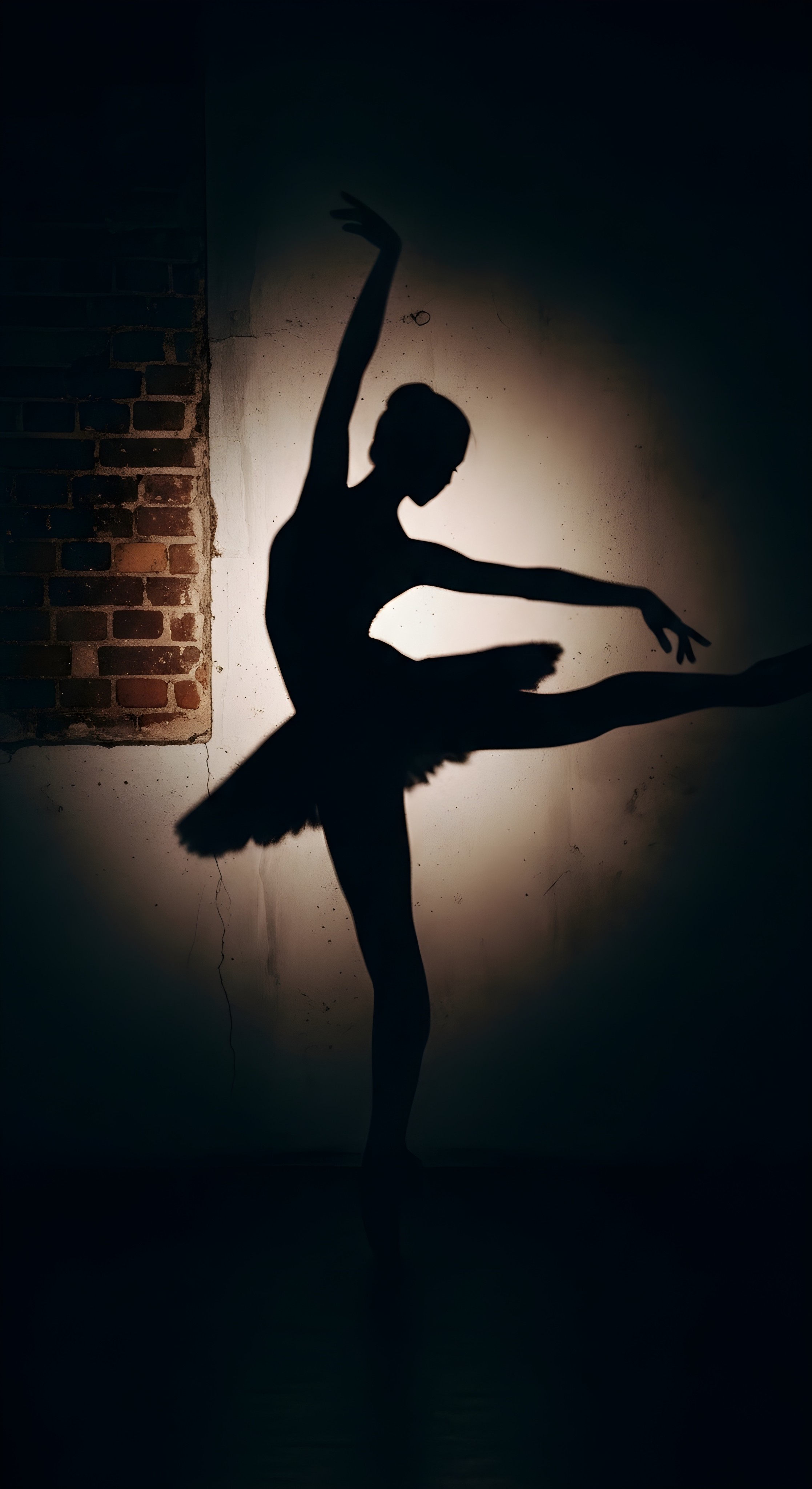 Aesthetic Ballerina Silhouette HD 4K Wallpaper - Elegant Dance Art